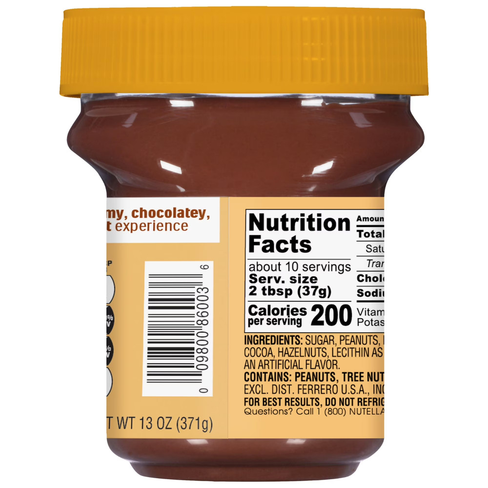 Nutella Peanut Spread With Cocoa, 13 oz