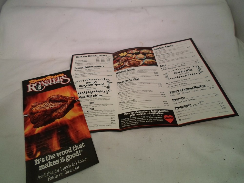 Kenny Rogers Roasters menu 1994 #678