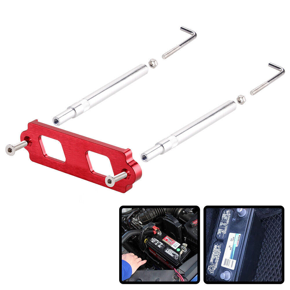 Mugen Red Oil Filler Cap Radiator Cap Cover Battery Tie Down w/ Hooks For Honda