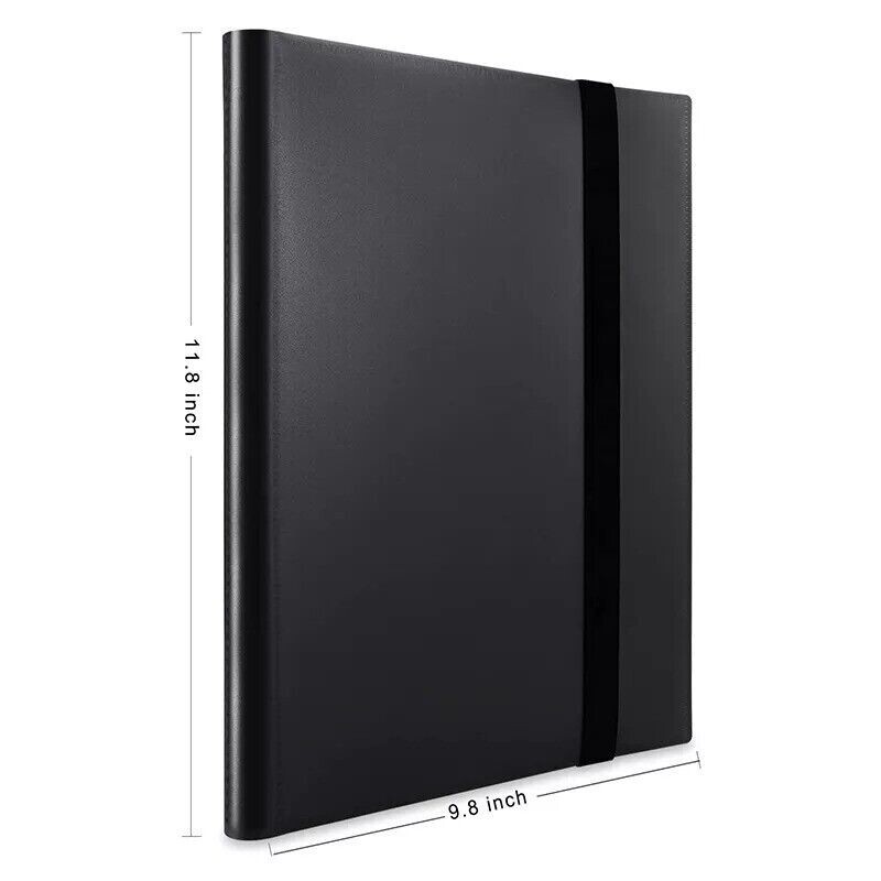 360 Card Pocket Binder with Elastic 9 Pocket Trading Cards Album Folder~