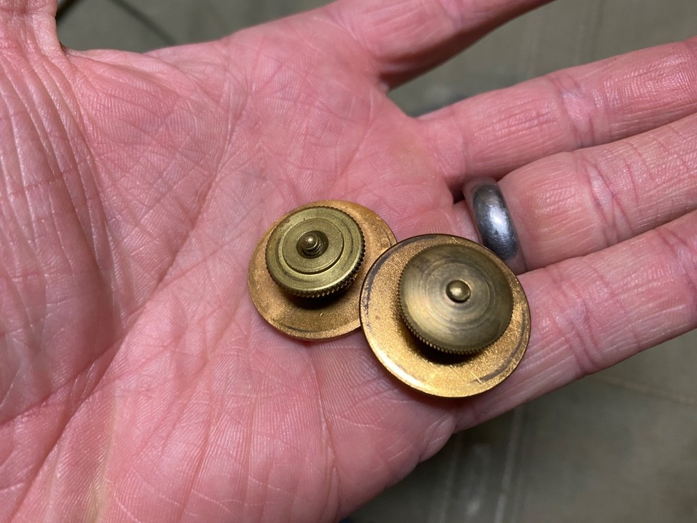 ORIGINAL EARLY WAR WWII US ARMY AIR FORCE CORP M1938 CLASS A JACKET COLLAR DISCS