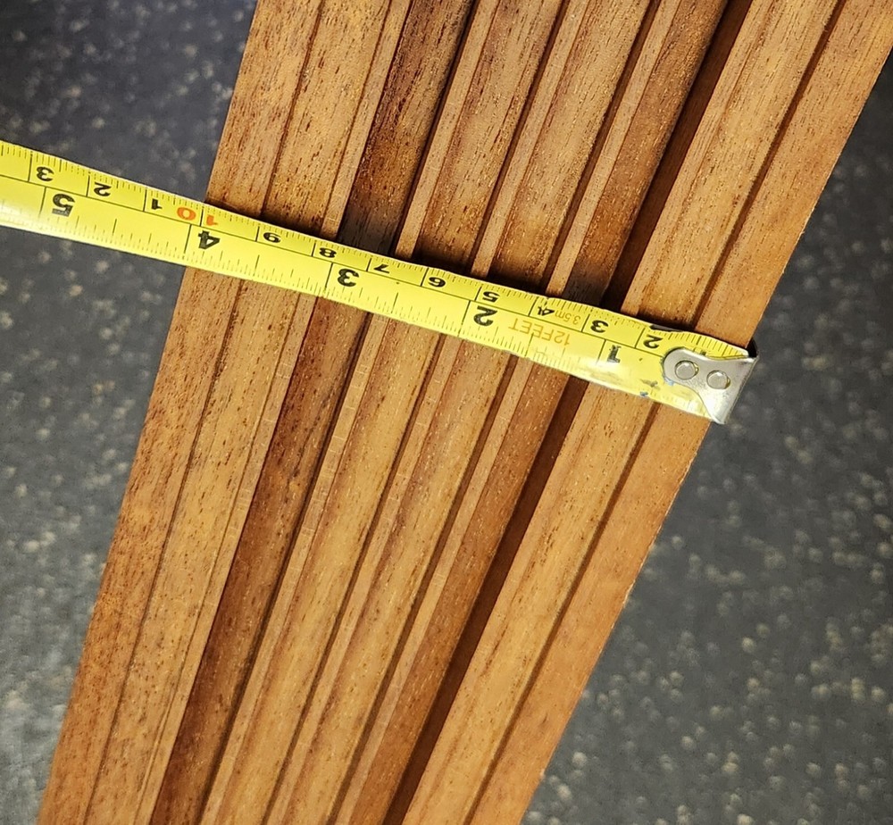 Acoustic sound diffusers Solid Mahogany 48" x 4" x 1"