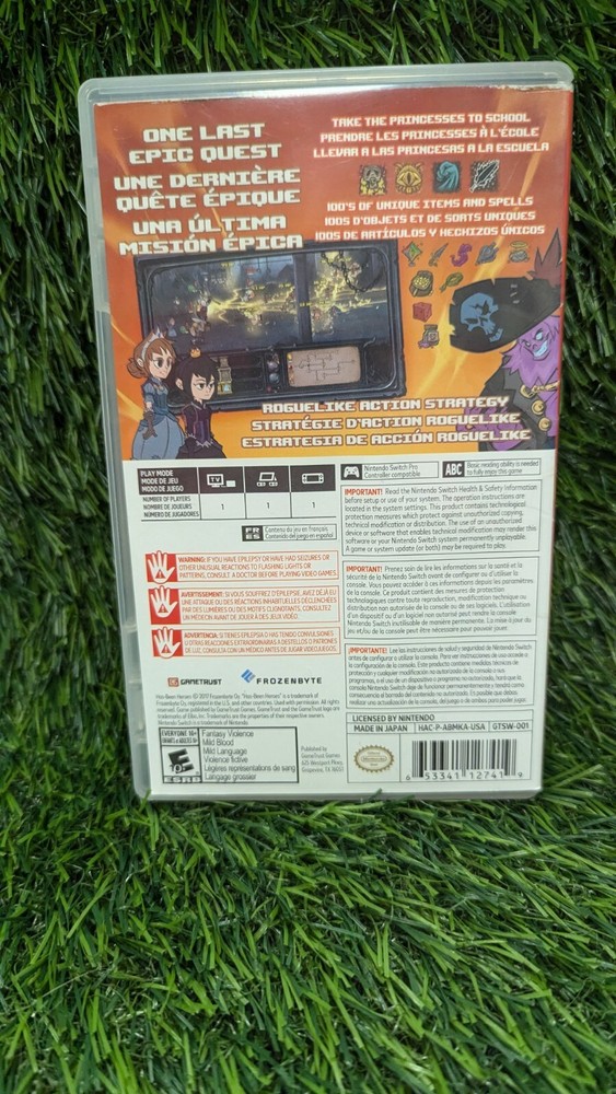 Has-Been Heroes (Nintendo Switch, 2017) Replacement CASE ONLY NO GAME