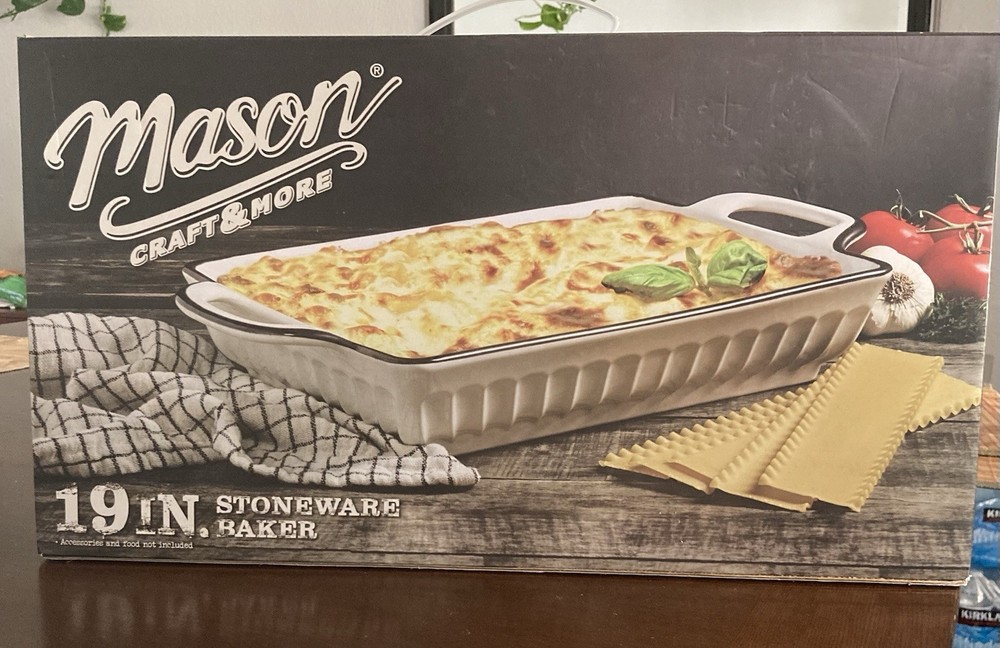 Mason Craft & More 19" Stoneware Baker – Durable & Stylish Bakeware