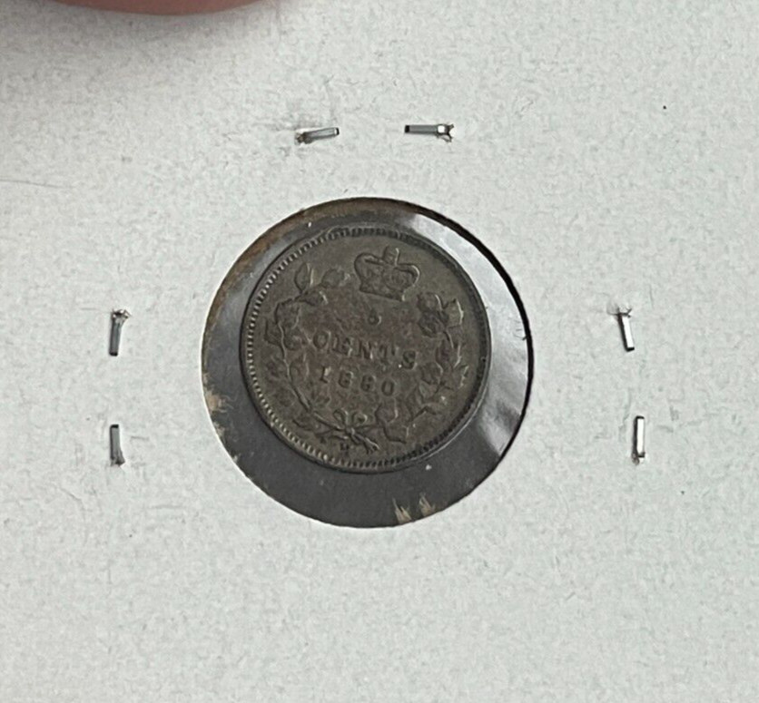 1880 H Canada 5 Cents - Silver L2