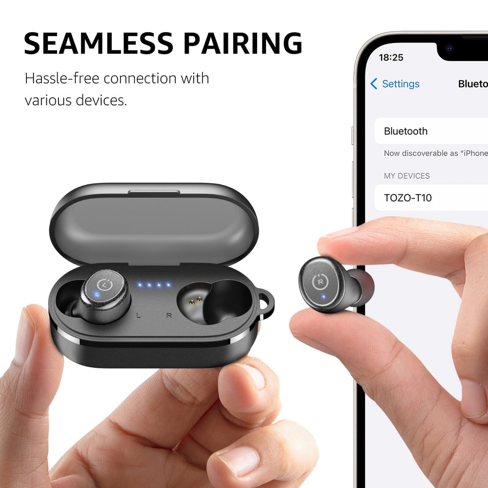 TOZO T10 Ergonomic Edition Bluetooth 5.3 Wireless Earbuds (Renew)