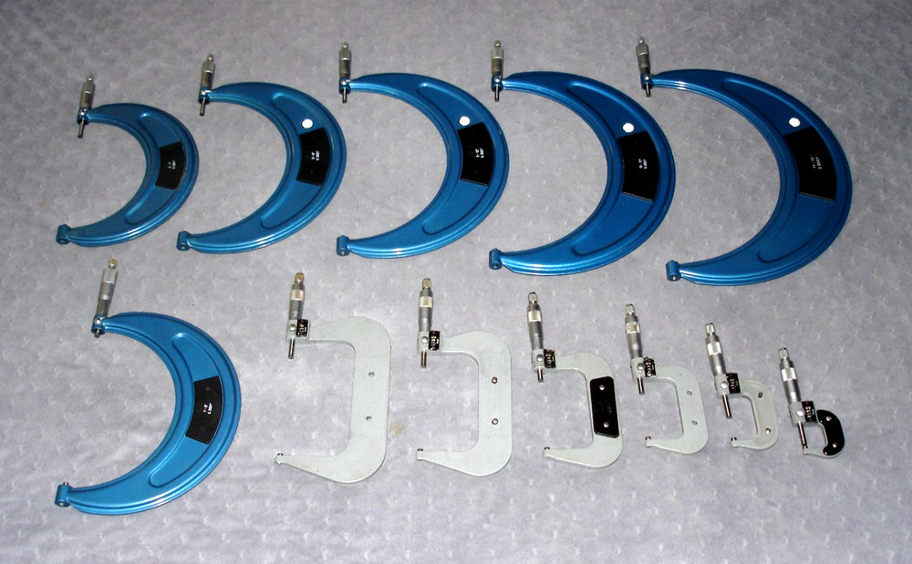 12 pc. Set 0.0001" Carbide Standards Durable 0-1" Precision Outside Micrometers