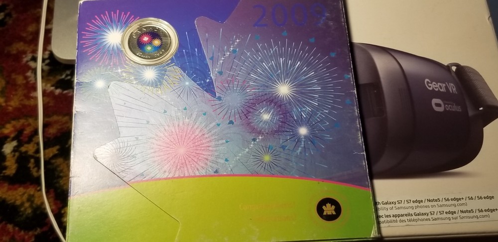 2009 Canada Congratulations Coloured 25 Cent Coin.