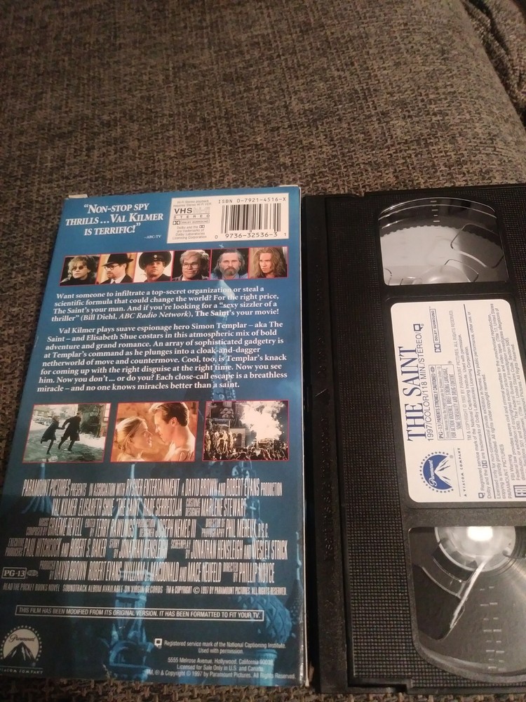 VHS- The Saint- PG-13- 1997- Used