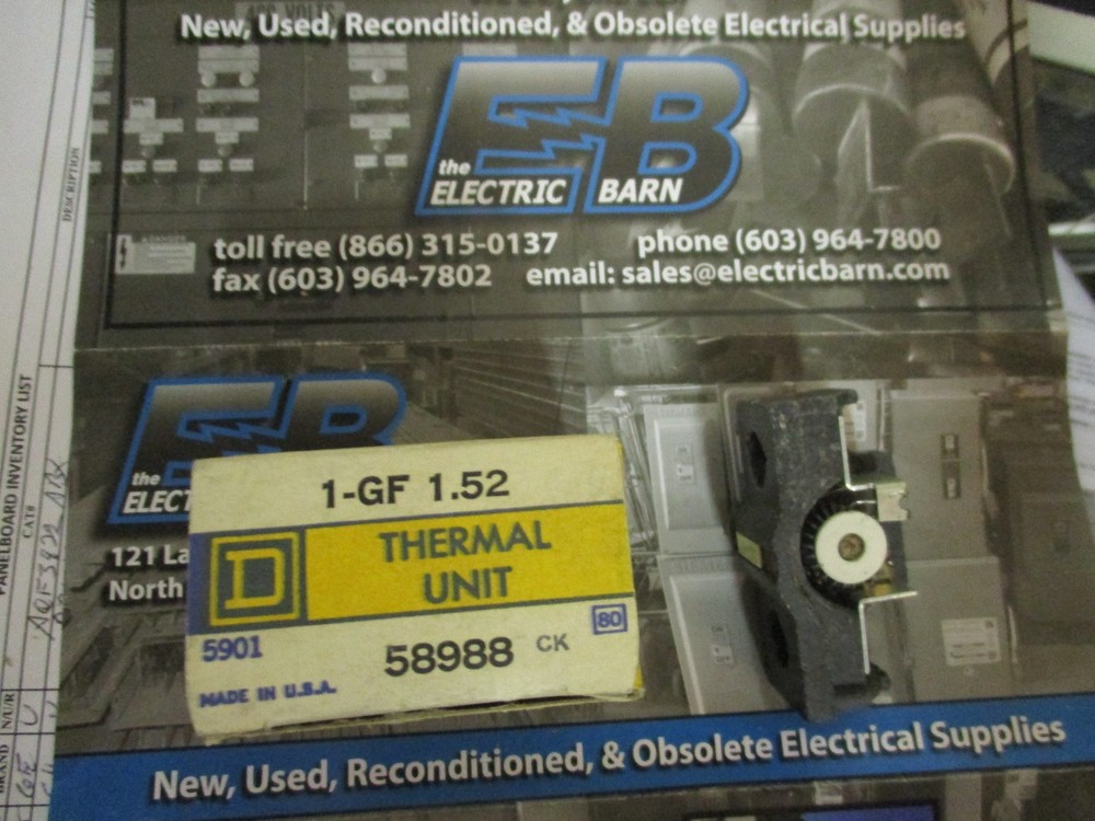 Square D GF1.52 Overload Heater- NEW