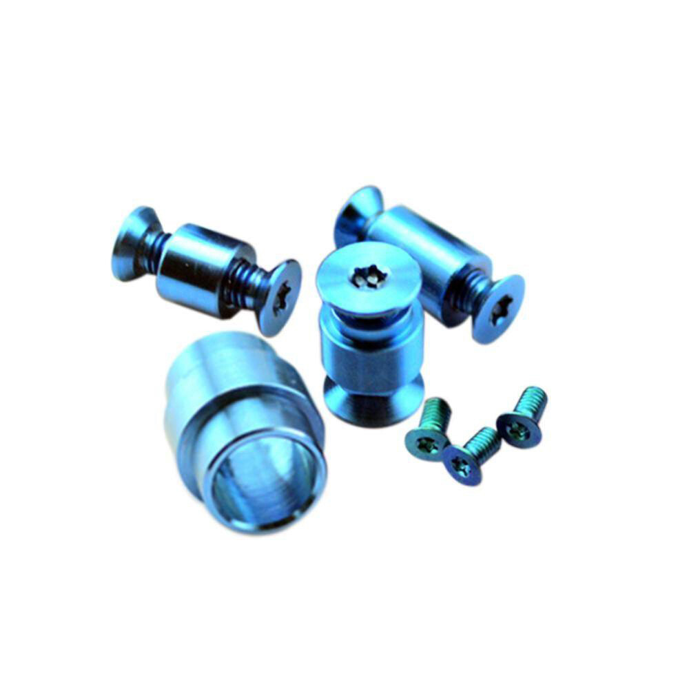 Blue Anodized Titanium Screw, Pivot, Lanyard kit for Spyderco Paramilitary 2 EL