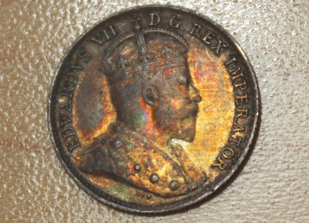 1907 Canada 5 Cents Silver