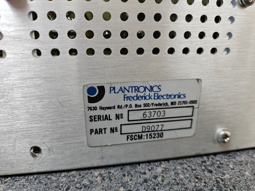 Plantronics Frederick Electronics Model 1280A RTTY Terminal Unit - Untested