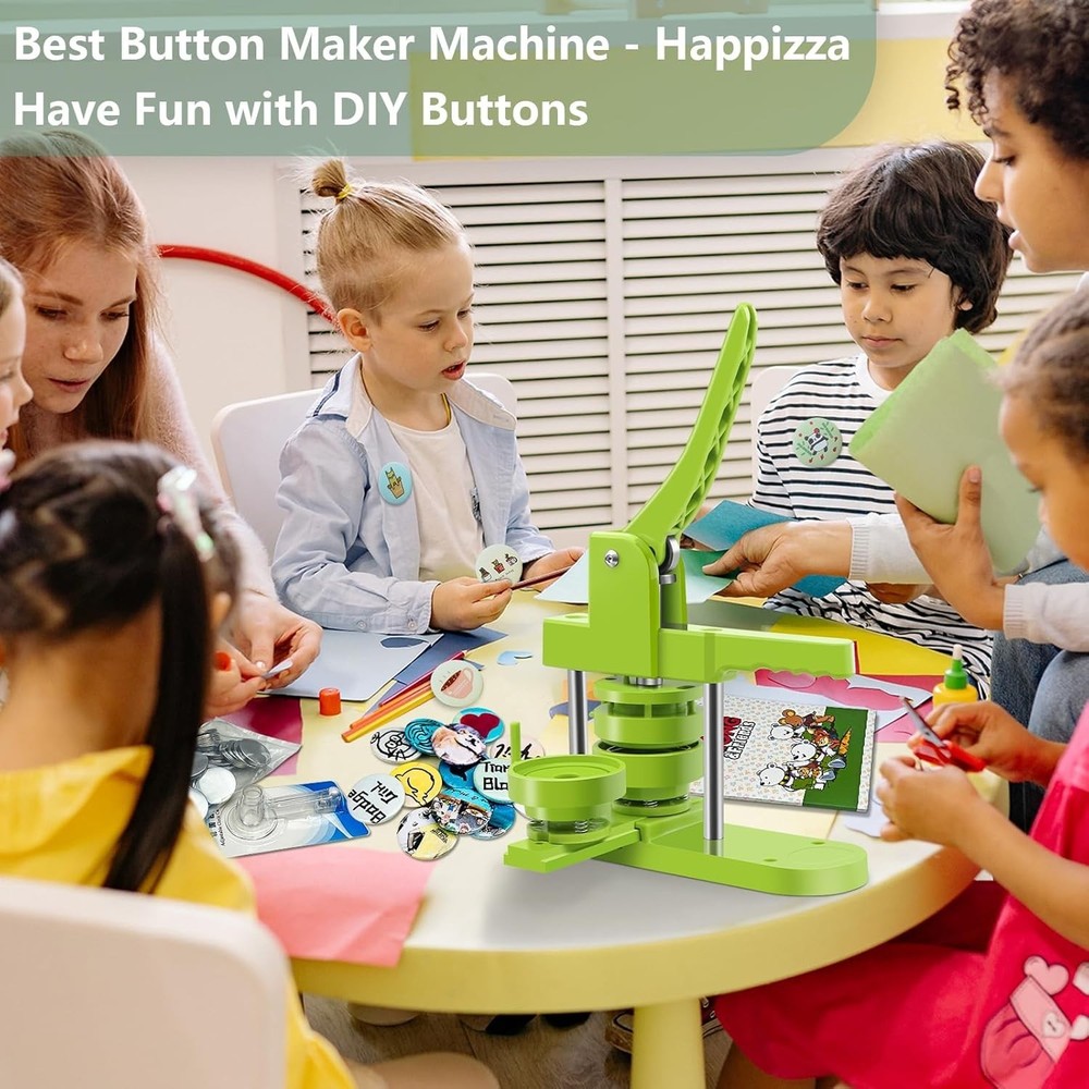 Elegant Crafting Assistant: 200-Piece Button Making Machine for All Skill Levels