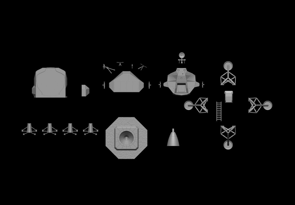 Lunar Module Apollo 11 - STL-OBJ FILES FOR 3D printers