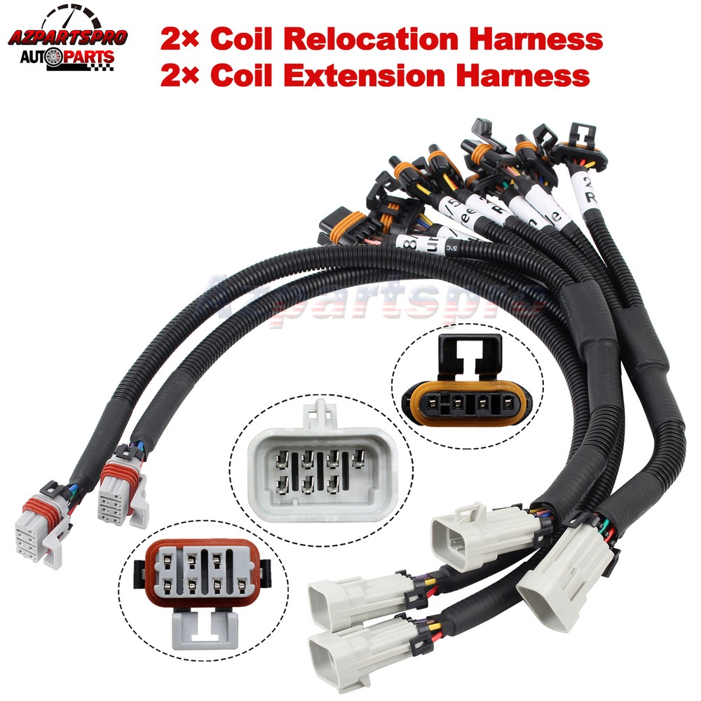 Coil Pack Relocation Kit for LS1 LS6 LSX Engine Coil Harness & Extension New