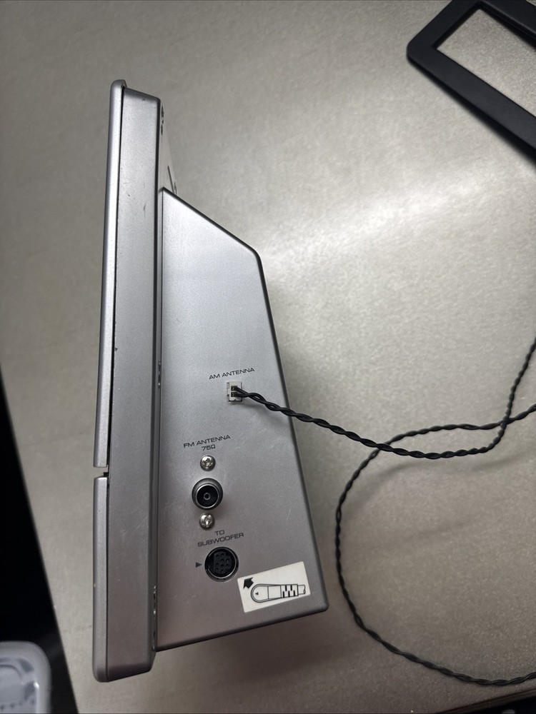 TEAC Micro Hi-Fi System CD-X8 Silver Receiver/CD Player Untested Read Below