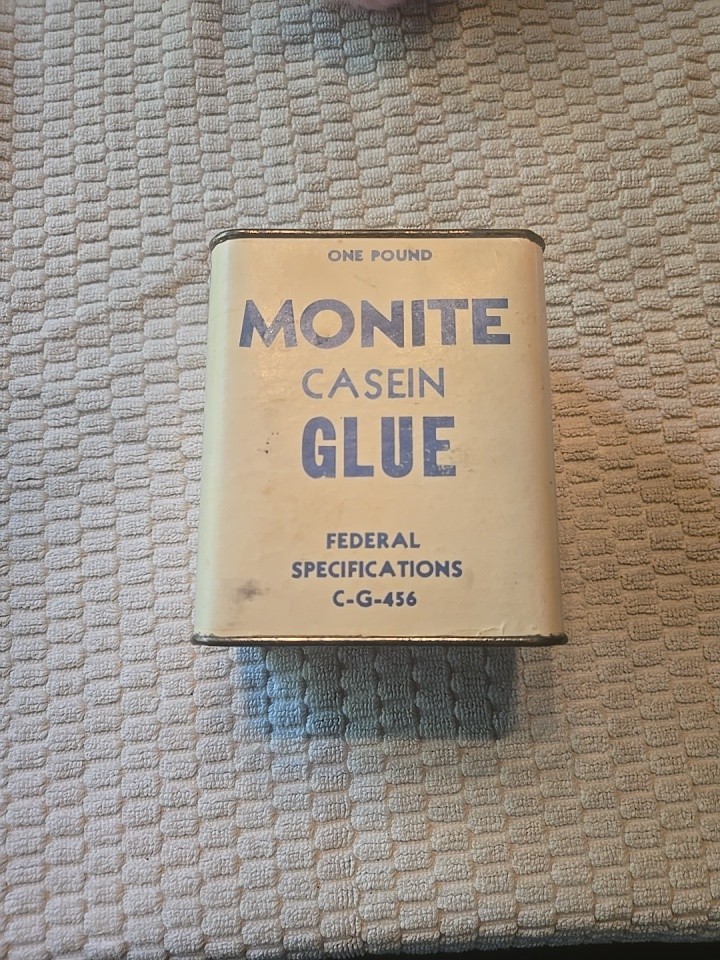 RARE! Monite Casein Glue One Pound Full
