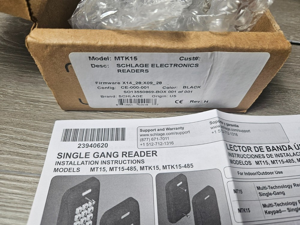 Schlage Electronic Reader Model MTK15