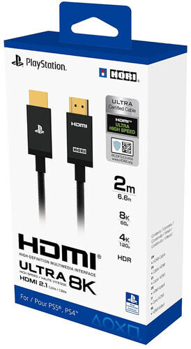 HORI Ultra High Speed HDMI Cable for Playstation 5 - Officially Licensed by Sony