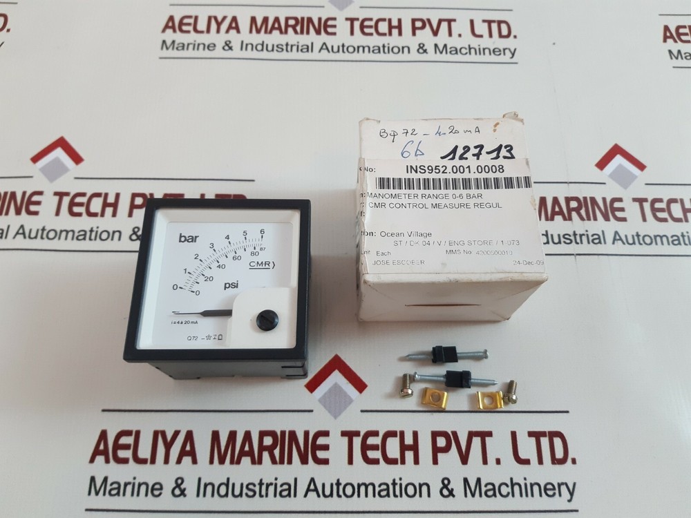 Cmr manometer 0-6 bar