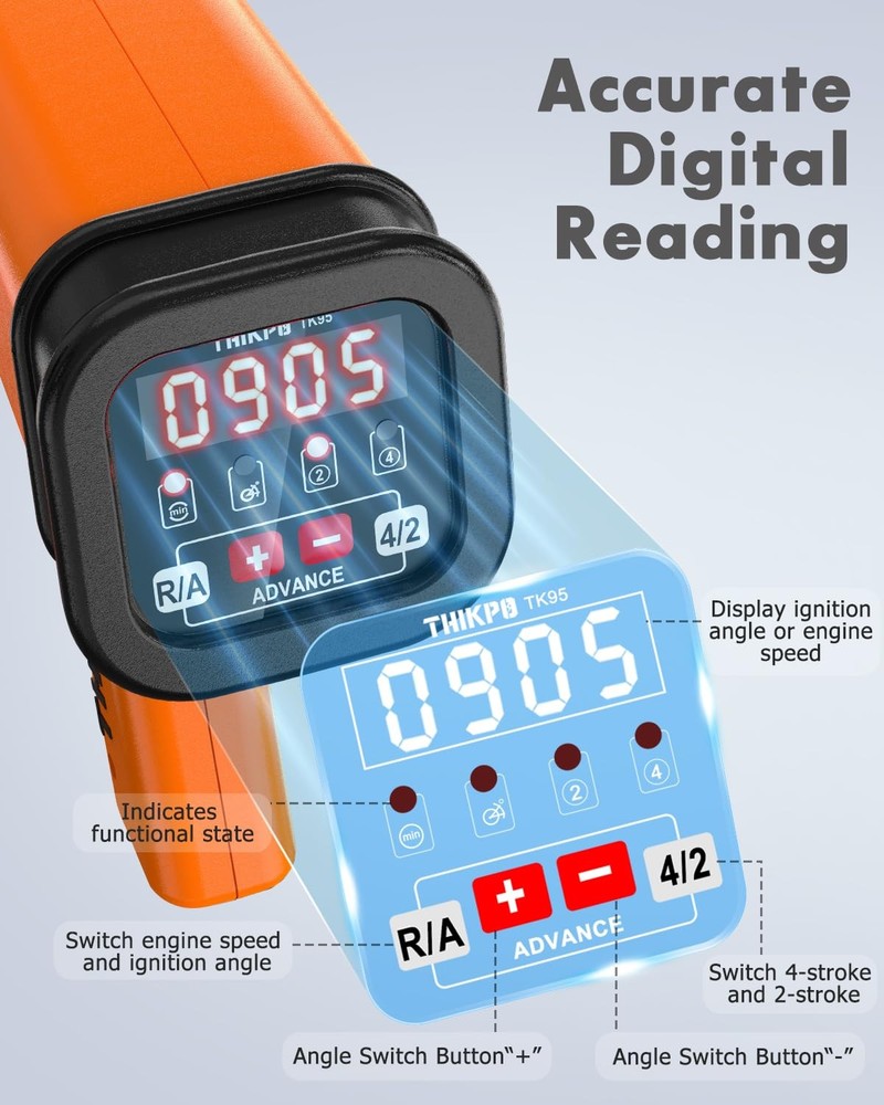 Tune Your Engine Perfectly - Digital Timing Light with Tachometer TK95
