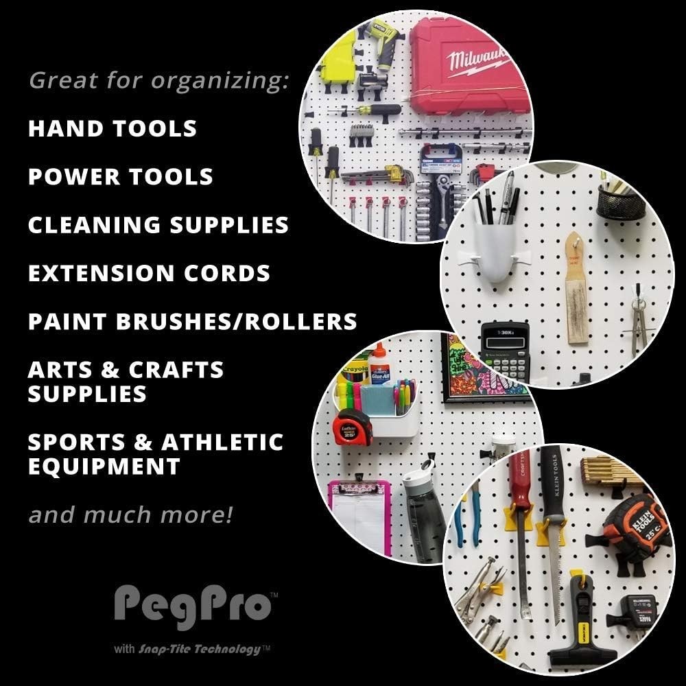 PegPro 2" Durable Plastic Hooks Kit - 24 Count in Pink for Pegboard Organization