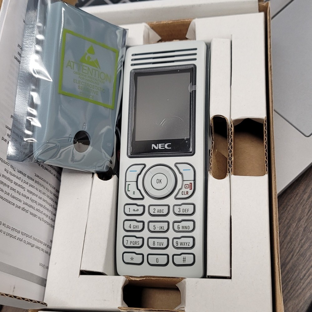 NEC I755s DECT Wireless IP Handset, with battery & reference guide