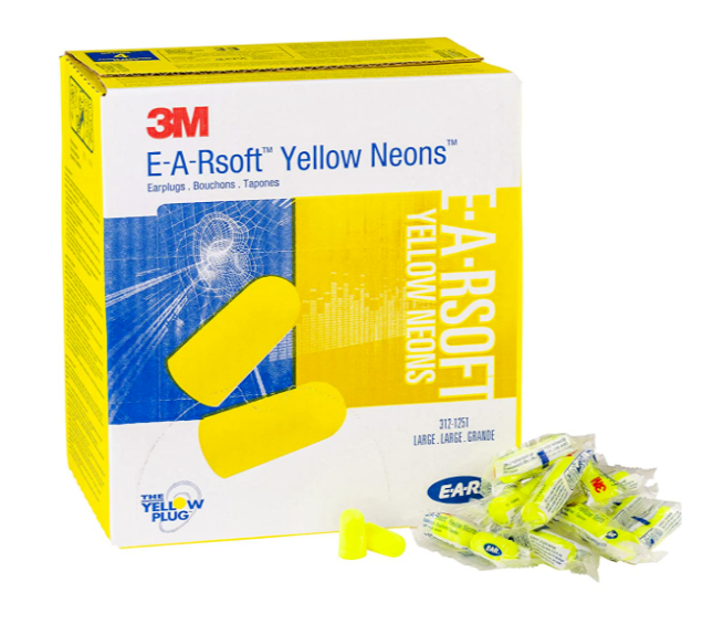 3M E-A-Rsoft Shooting Ear Plugs Noise Reduction NRR 33dB Foam Sleep Aids 200 PR