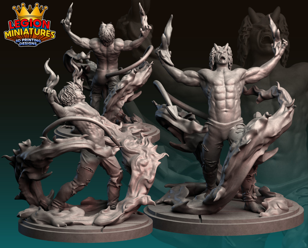 Red Devil Resin Statue Model Kit DC size choices! Unpainted/Unassembled