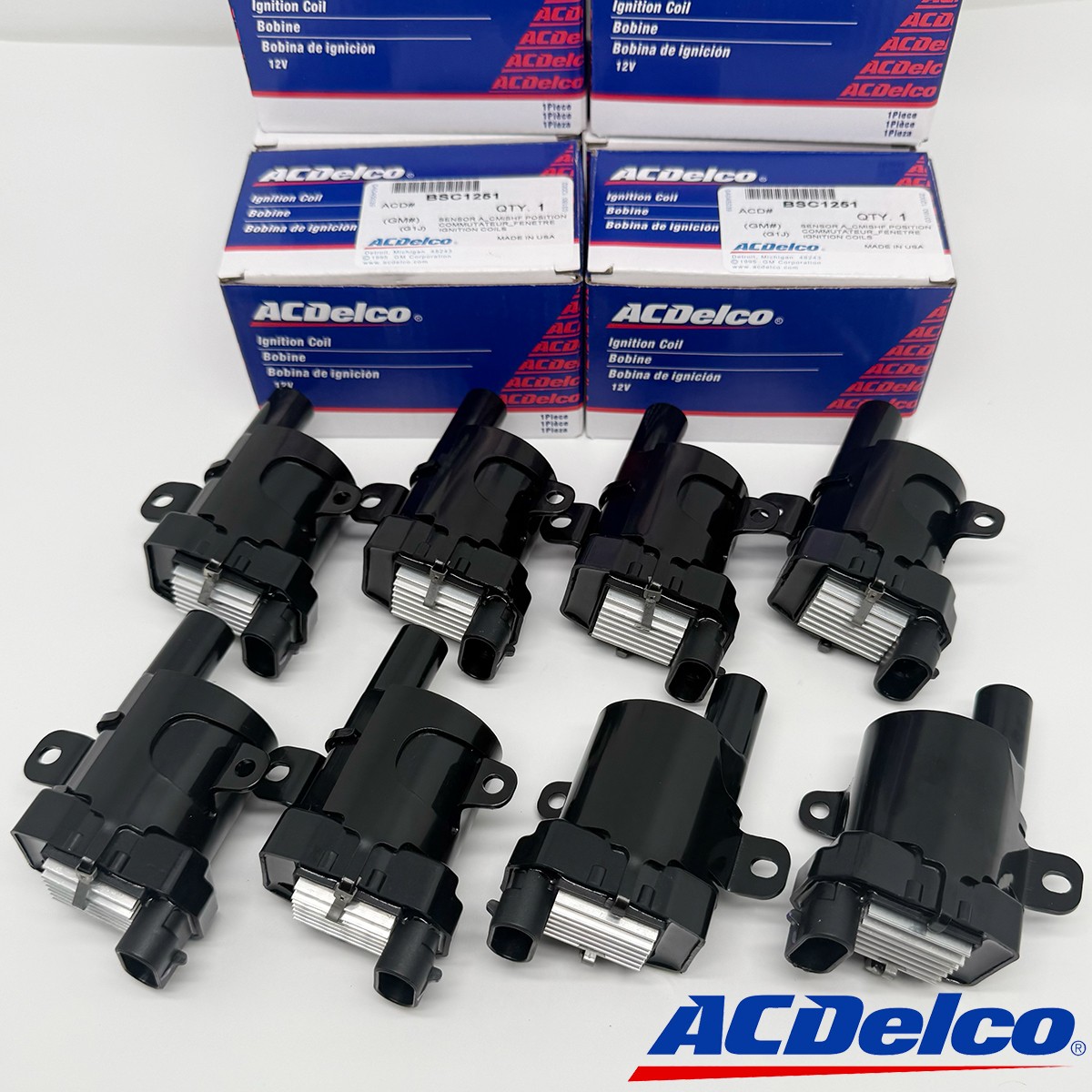 NEW 8 Pack Acdelco BSC1251 D585 UF262 Ignition Coils for 1999-2007 Chevrolet GM