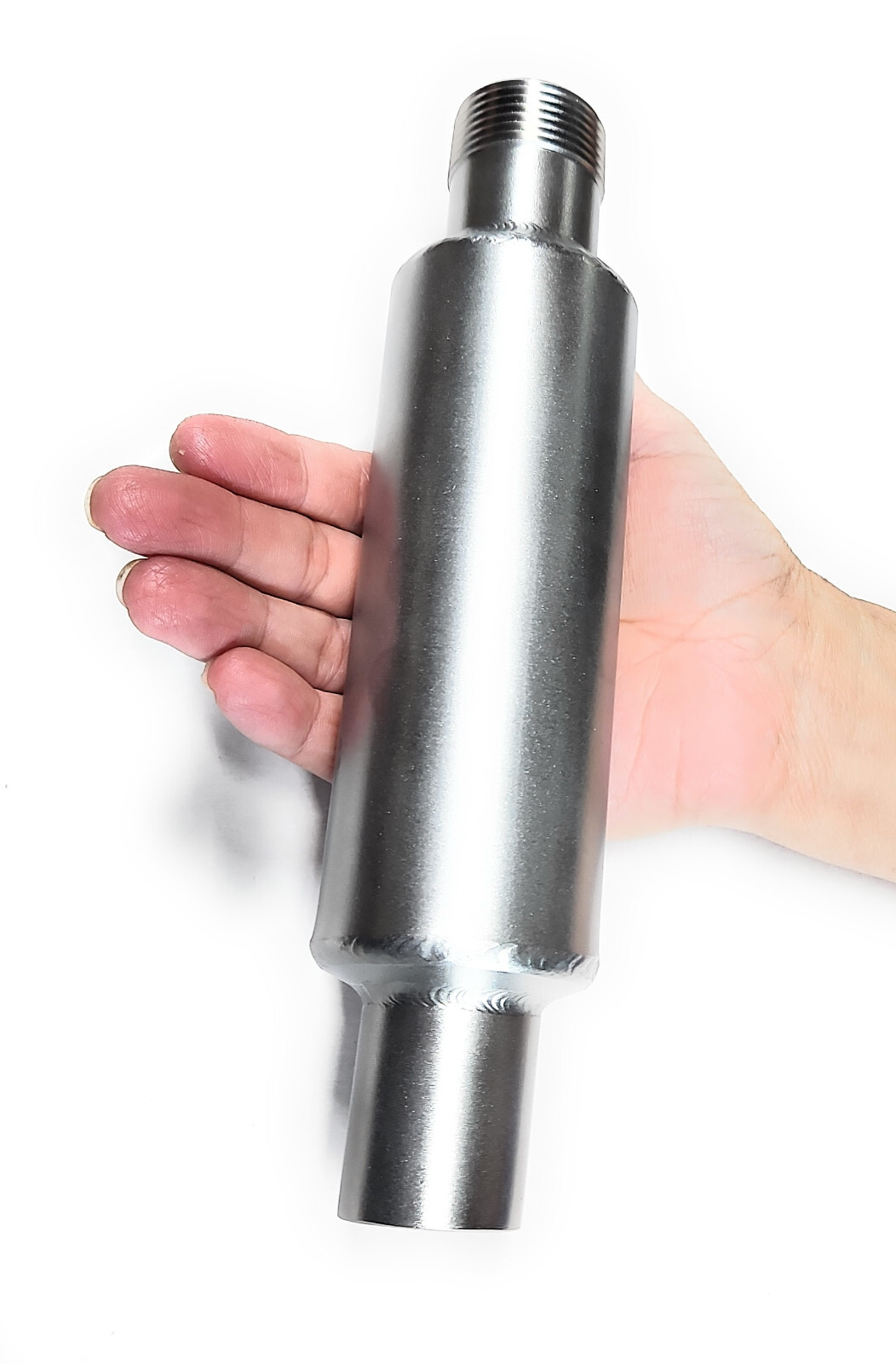 1" NPT thread Muffler 304 Stainless Steel 2" x 9" exhaust Flex tubig Compatible.