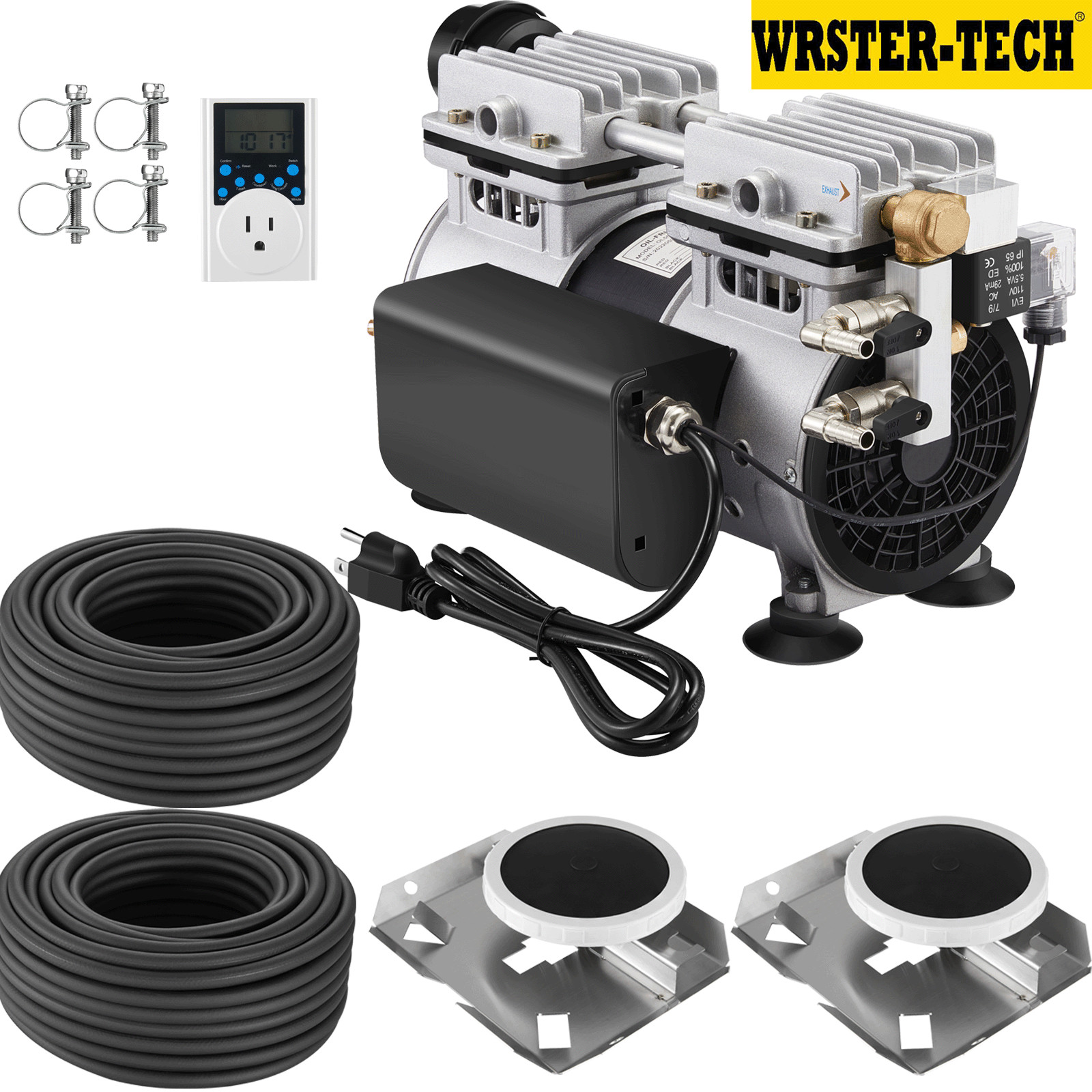 3/4 HP 5.2 CFM Large Pond Aerator + 200Feet Self Weighted Tube + 2 Diffusers Kit