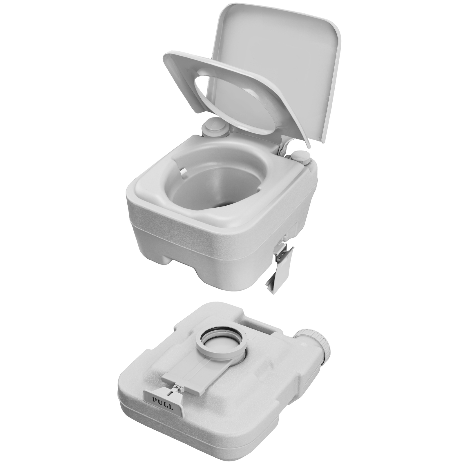 2.6 Gallon 10L Portable Toilet Flush Commode Potty Outdoor Indoor Travel Camping