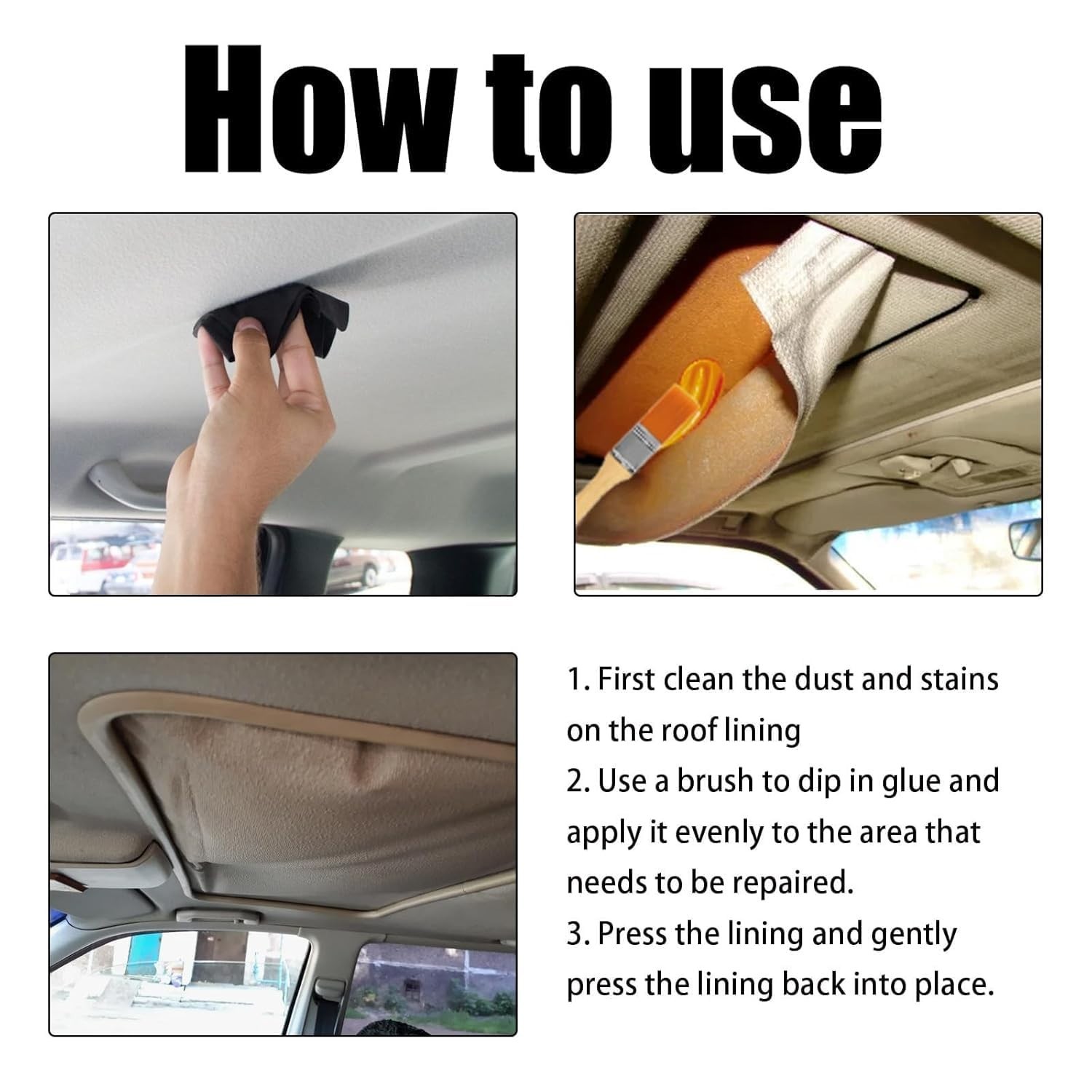 Headliner Repair Glue, Car Headliner Adhesive, Upholstery Glue for Cars US 100ml