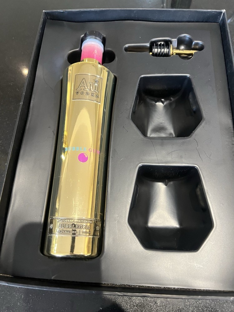 Au Vodka Limited Edition Bubble Gum Bottle Empty Collectable Gift Box