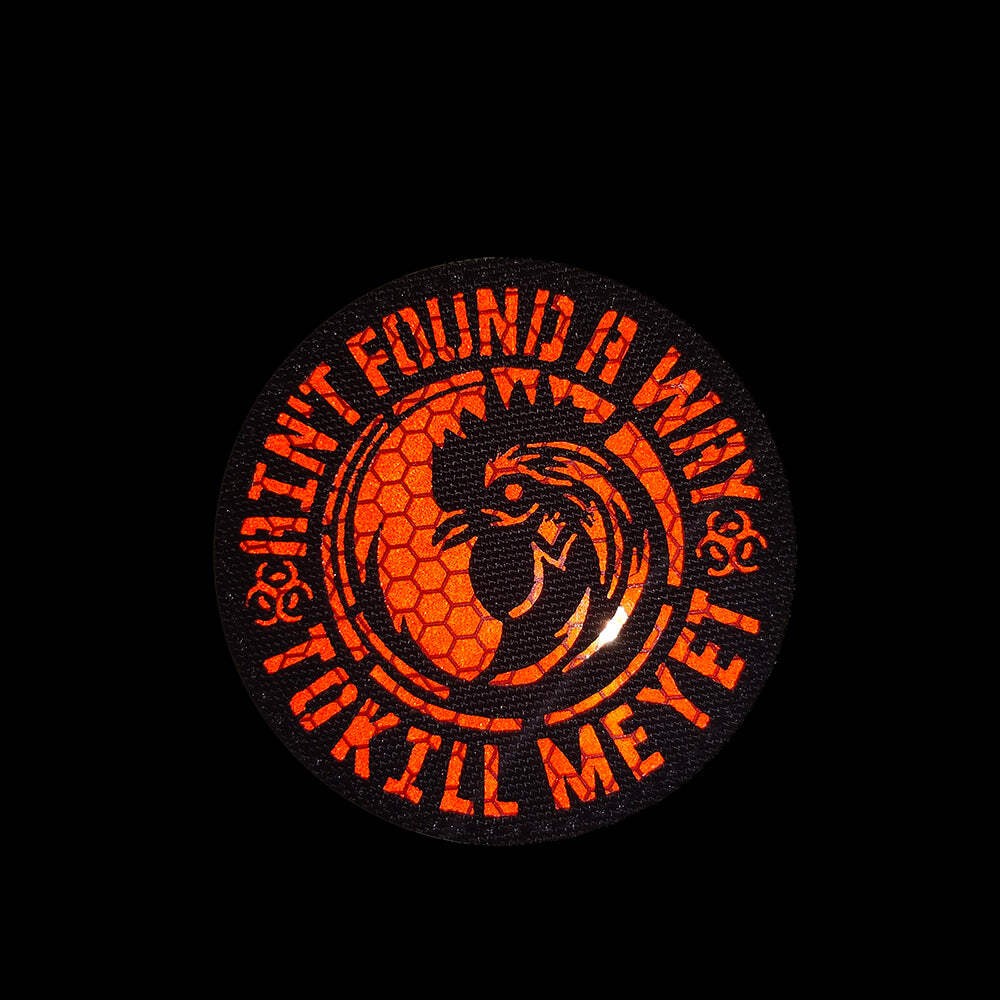 IR Reflective Alice in Chains Rooster Embroidered Hook and Loop Morale Patch FRE