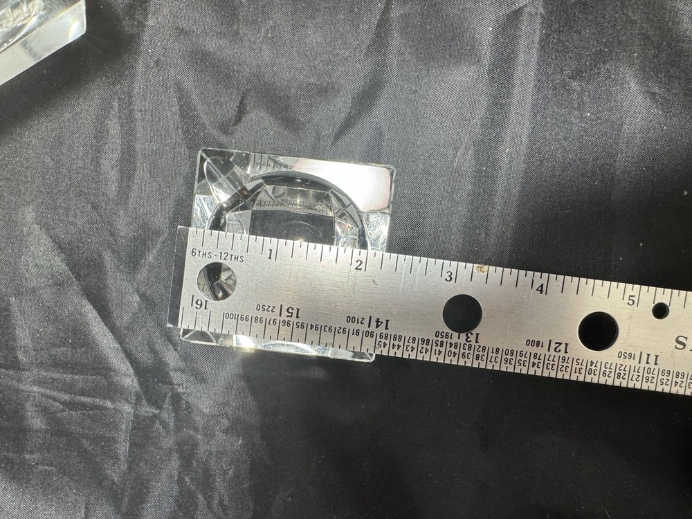 3- SQUARE CLEAR ASHTRAYS MCM 1 LARGE 2 SMALL