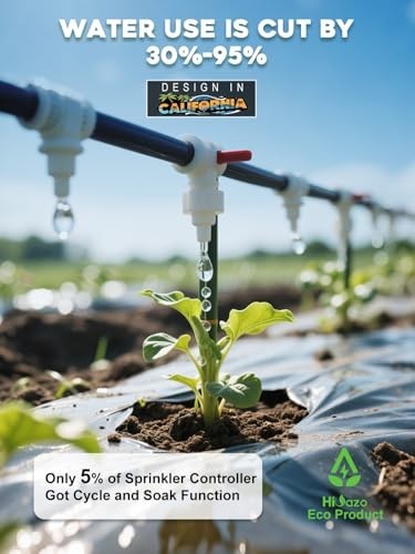WiFi Smart Sprinkler Controller, App-Enabled Irrigation System, 4 Zones, 16 Plan