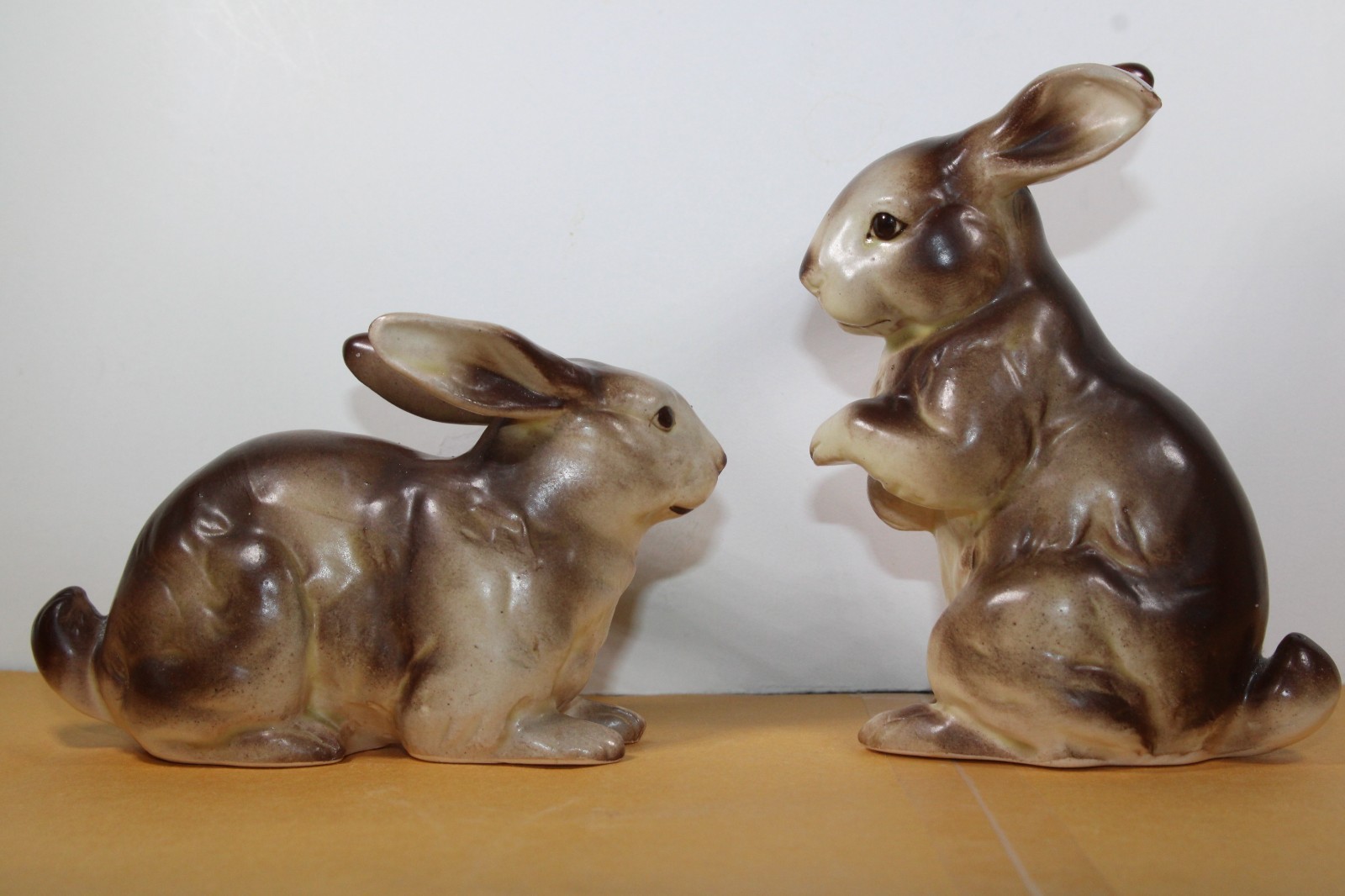 Vintage Ceramic Porcelain Rabbit Figurines Japan