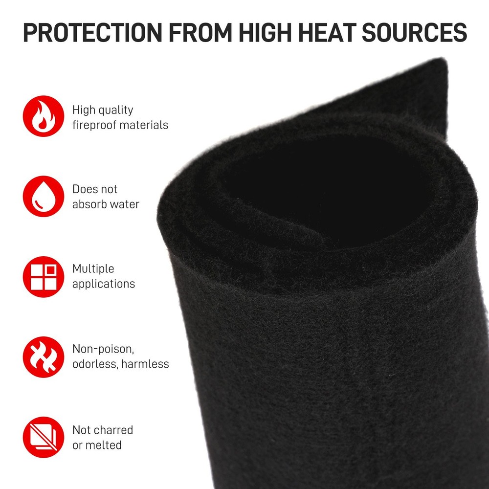 Outdoor Grill Under Grill Mat Fireproof Premium Fire Pit Mat Protector for Deck