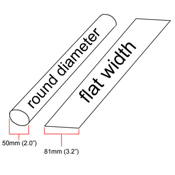 2" ID Clear Heat Shrink Tube 2:1 ratio 2.0" wrap (10 feet) inch/ft/to 50mm