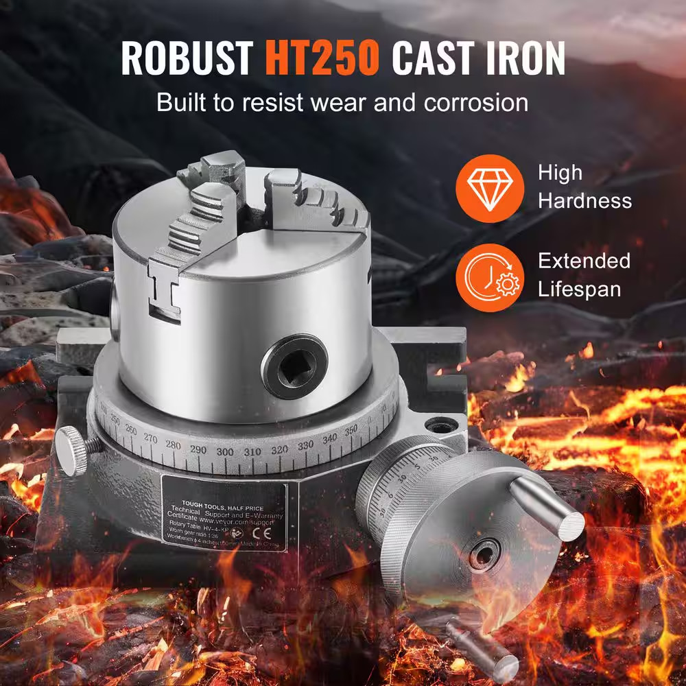 Milling Machine Rotary Table, Versatile Horizontal & Vertical Design, Precision