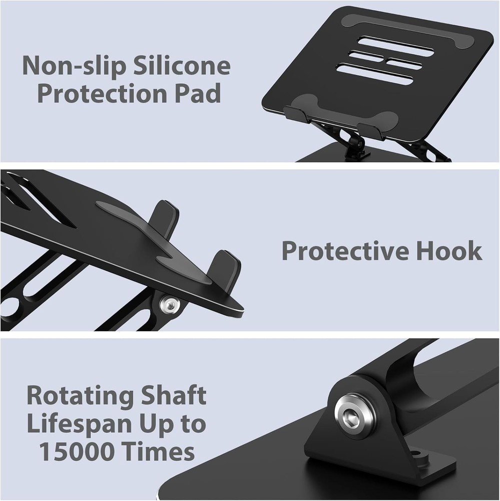 Elevador plegable de metal para computadora portátil