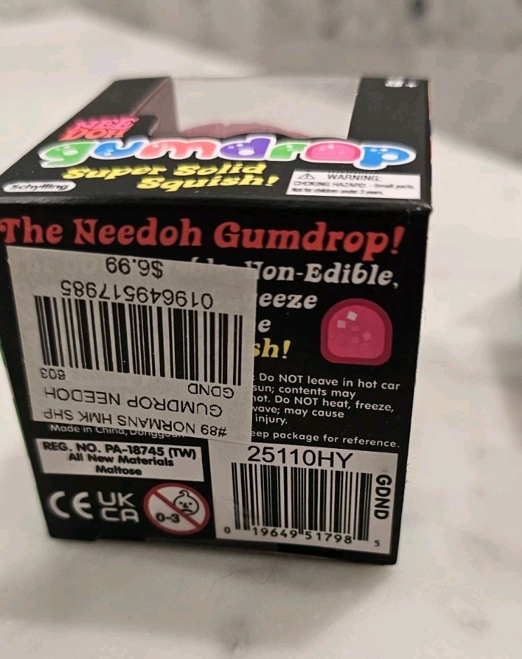 Needoh GUMDROP PINK 🩷 Super Solid Squishy Nee Doh NEW. Ships Same Day