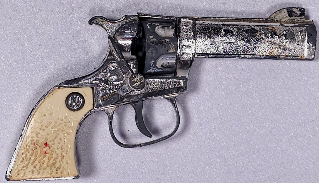 Vintage 1950’s Nichols Stallion Toy Cap Gun Western Cowboy w Holster Orange Plug