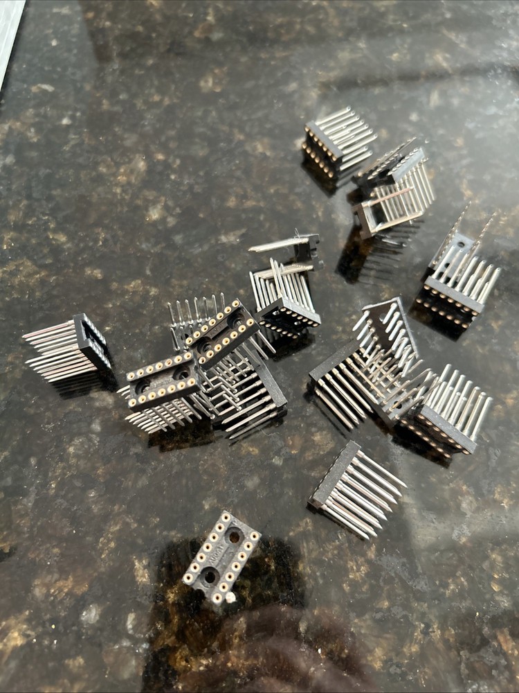 IC SOCKET, 14 PIN DIP SOCKET, WIRE WRAP, Screw Machine, Tin, Gold