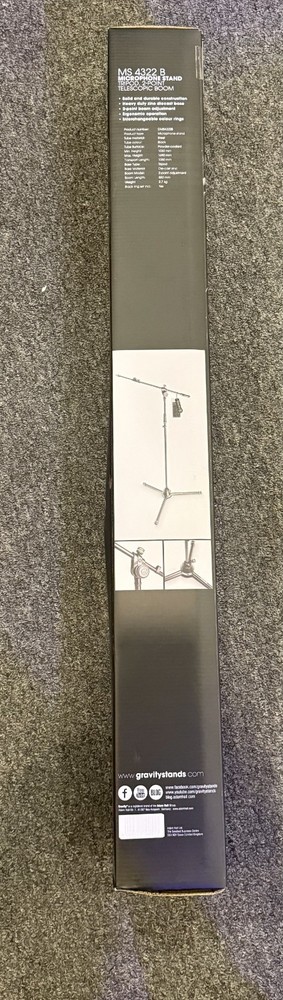 Gravity Adjustable Boom Stand Microphone Stand White MS 4322 W