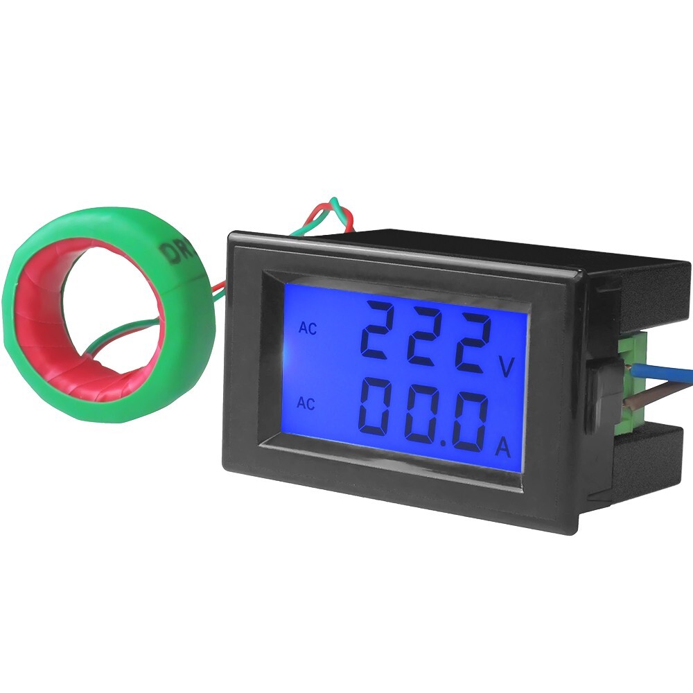 AC 200-450V 100A 200A Voltage Current Amps Meter Digital LCD Voltmeter Ammeter