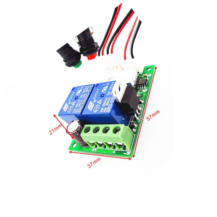 DC 6/9/12/24V 3A DC Motor Speed Controller Forward Backward Reversible Switch